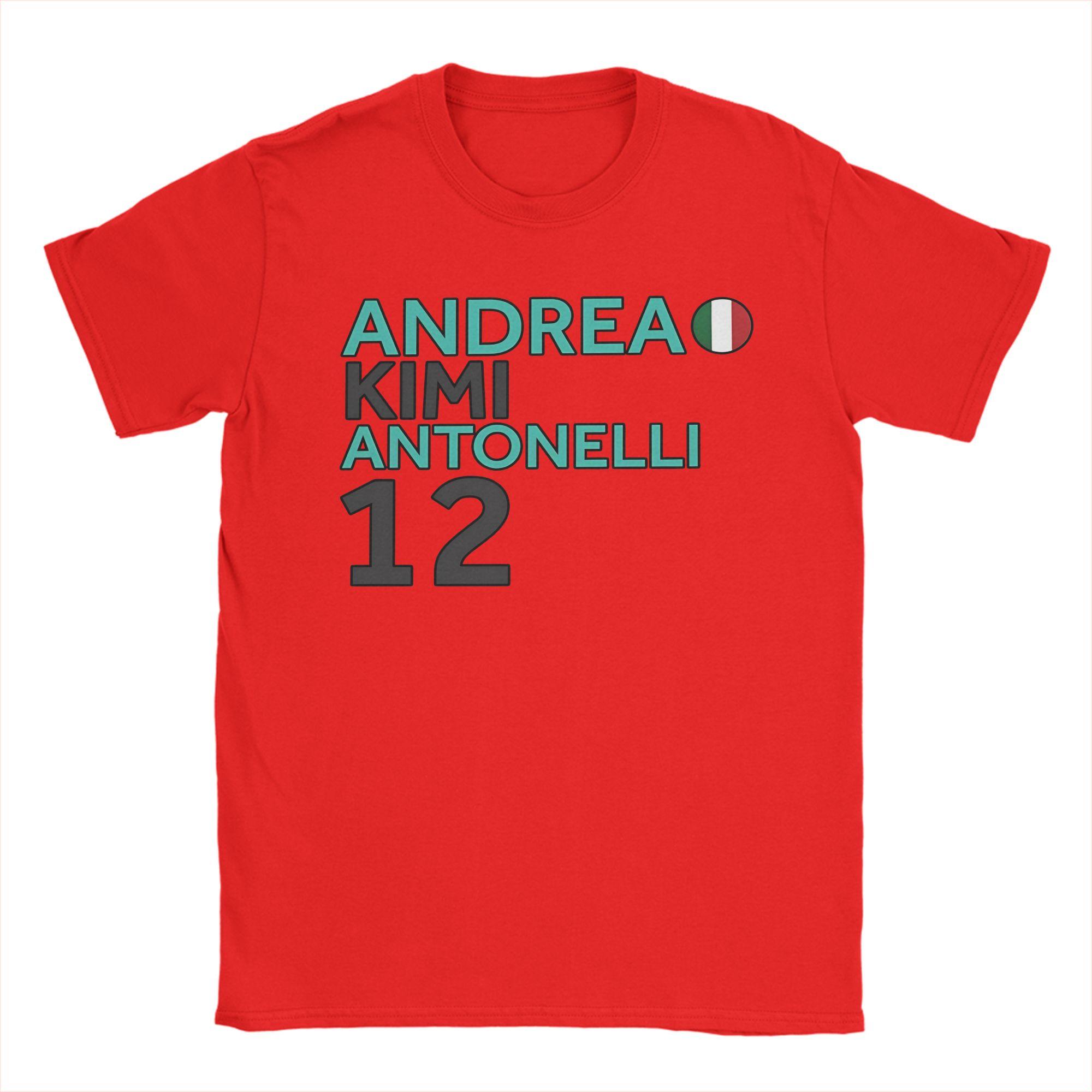 

Мужская футболка Andrea Kimi Antonelli 100% Хлопок Одежда Повседневная Короткий рукав Круглый вырез Футболка Большие размеры Футболки S