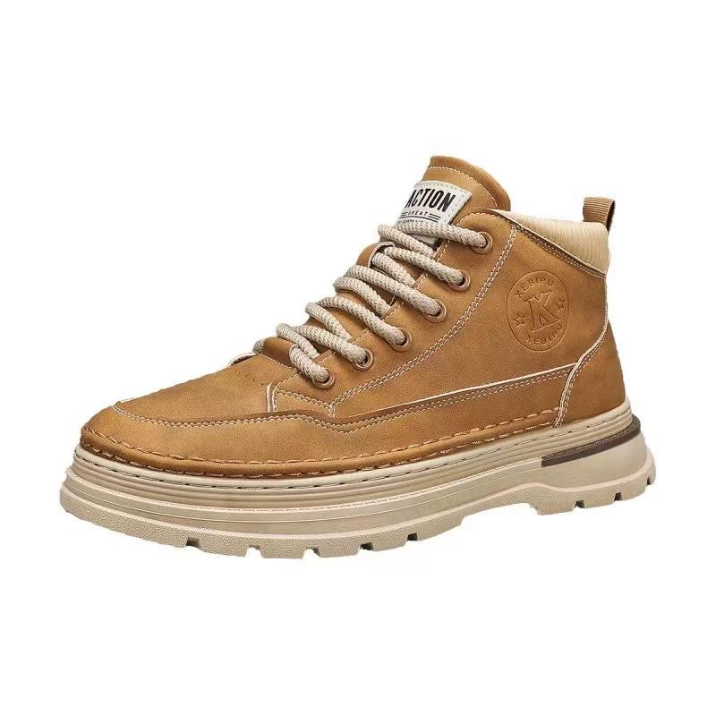 2024 Herbst neue Herren Highboard Sportschuhe erhöhte Plateausohle lässig vielseitig Outdoor Workwear Retro Trendschuhe