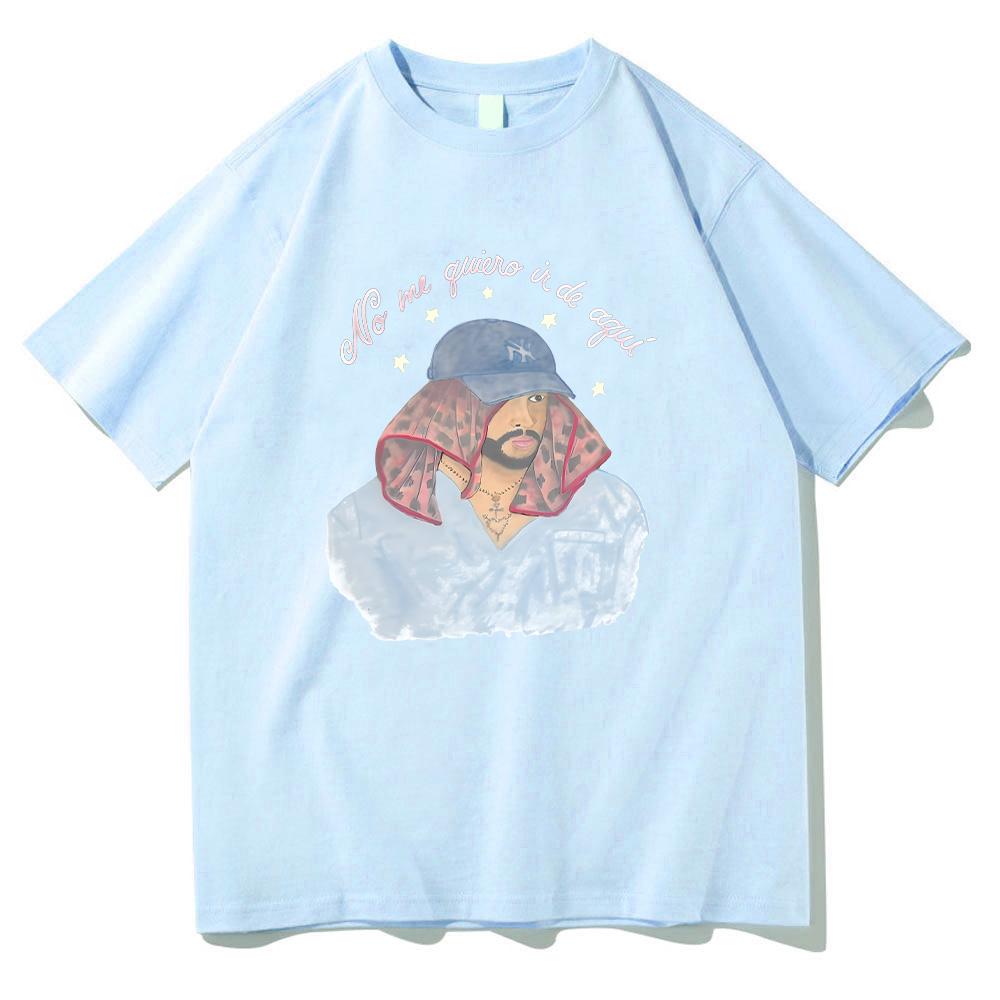 DTMF Merch No Me Quiro Tee Bad Bunny Graphic T Shirts Men's Clothing Creative Design Fashion T-shirts Unisex Cotton Short Sleeve