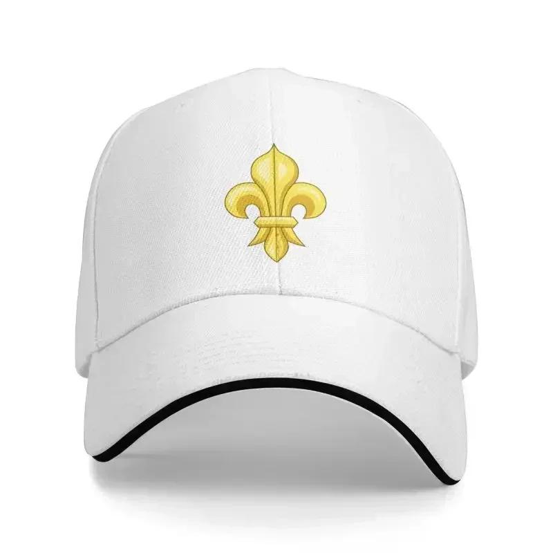 Klasická kšiltovka Fleur De Lis pro muže Dámské Přizpůsobitelné Unisex French Lily Flower Dad Hat Outdoor