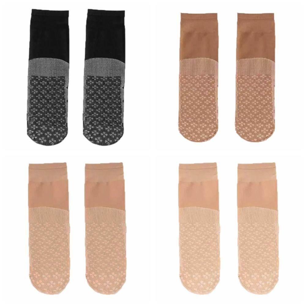 10Pairs Cotton Bottom Crystal Silk Socks Ultra-thin Silk Sheer Ankle Sock Mid-calf Tube Sock Summer