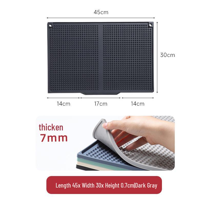 Silicone Multi-functional Kitchen Mat: Sink Splash Guard & Heat-Insulating Draining Mat