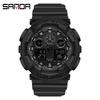 Sanda Personalized Multifunctional Outdoor Sports Watch for Men and Women - Luminous, Waterproof, Dual Display Digital Wristwatch.
