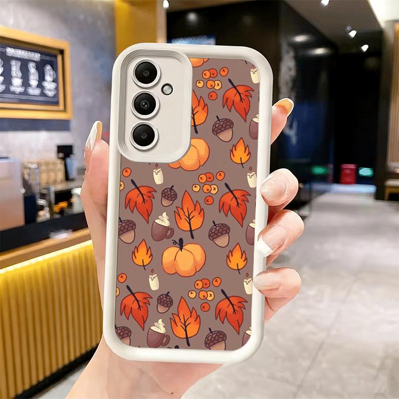 Phone Case for Samsung Galaxy S26 S25 Ultra S24 FE Pumpkin Happy Fall Autumn Shell S23 Plus S22 + S21 S20 5G Soft Silicone Funda