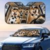 Shiba Inu Soccer Fan Sun Visor Car Windshield Sunshade UV Protection Reflective Foldable Heat Insulation Cover