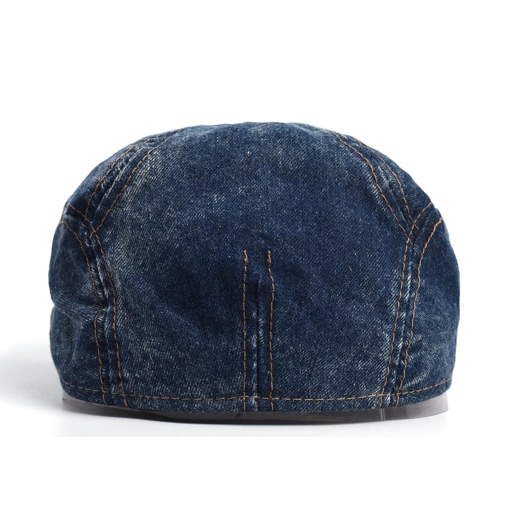 Four Seasons Denim Solid Newsboy Caps Men Washed Flat Peaked Cap Women Painter Beret Hats