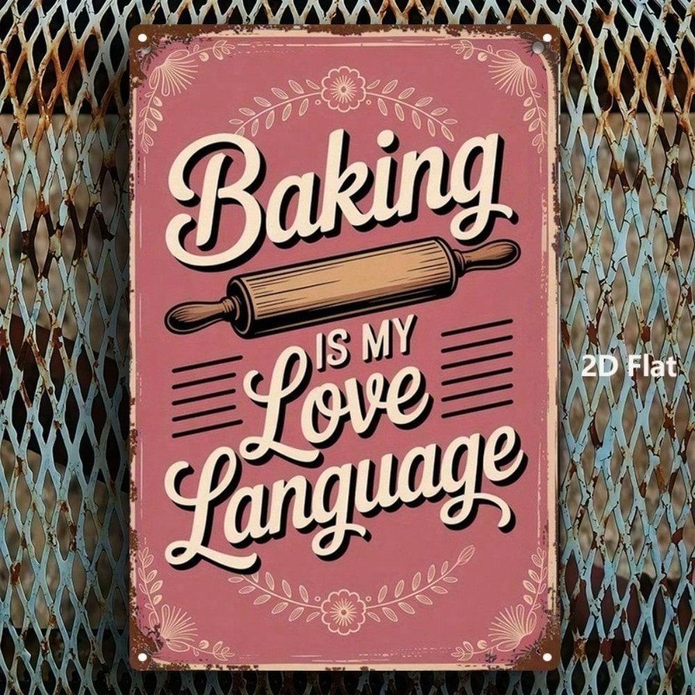 Vintage Metal Sign Bakery Wall Art Kitchen Decor