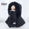 Cold Weather Gear for Women Winter Balaclava Hat, Quilted Face Mask Hood Zipper Closure, Fuzzy Trim, Thermal Neck Warmer Fleece Lined, Warm Windproof