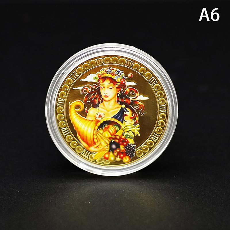 Zwölf Sternbilder Gedenkmedaille Münze Dekoration Farbig Sammlerstück Dekorative Münzen Souvenir Geschenk