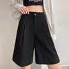 Suit shorts women's summer thin new high waist loose and thin a word wide leg small five-point pants