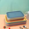 Rectangular Serving Tray Anti Slip Scratch Resistant Plastic Food Household Tea Kitchen Supplies