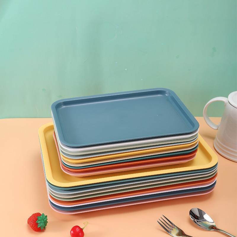 Rectangular Serving Tray Anti Slip Scratch Resistant Plastic Food Household Tea Kitchen Supplies