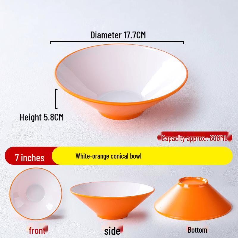 Zhishi Melamine Douli Ramen & Noodle Bowl