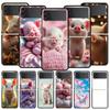 Cute Pig Hard PC Phone Case For Samsung Galaxy Z Flip 7 6 5 4 Black Cover For Galaxy Z Flip 3 Foldable Shell Fundas Capas Coque
