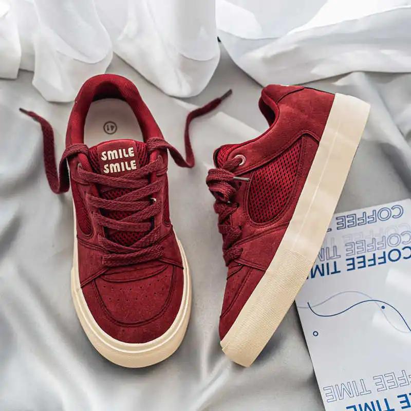 Fashion Thick Heeled Synthetic Leather Shoes Man Basketball Trainer Men's Ergonomic Sneakers Sport Unusual Latest Brands Gifts