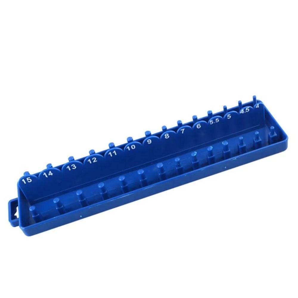 Blue Color Socket Tray Metric Size Wrench Holder Wrench Head Storage Socket Organizer  Tool Storage