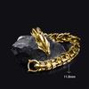 Fashionable Vikinged Dragon Bone Cuff Bracelet for Men Sturdy Alloy Materials Retro Punk Jewelry Gifts Daily Wear