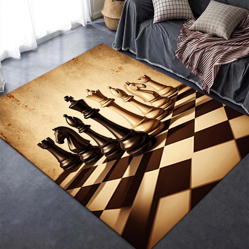 2025 New Chess piece Carpet Rug for Living Room Bedroom Home Sofa Decoration,Kids play Non-slip Floor Mat