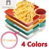 1PCS Square Dumpling Plate with Vinegar Space Snack Platter Creative Separated Divided Tray Tableware Christmas Tableware