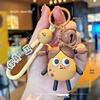 Adorable Fluffy Potato-kun Keychain with Sausage Mouth Pendant
