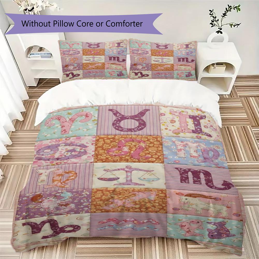 constellations Pattern Bedding uilt Set uilt Cover Pillowcase Home Decoration Birthday Gift (1 * duvet cover + 2 * pillowcase  without core)149