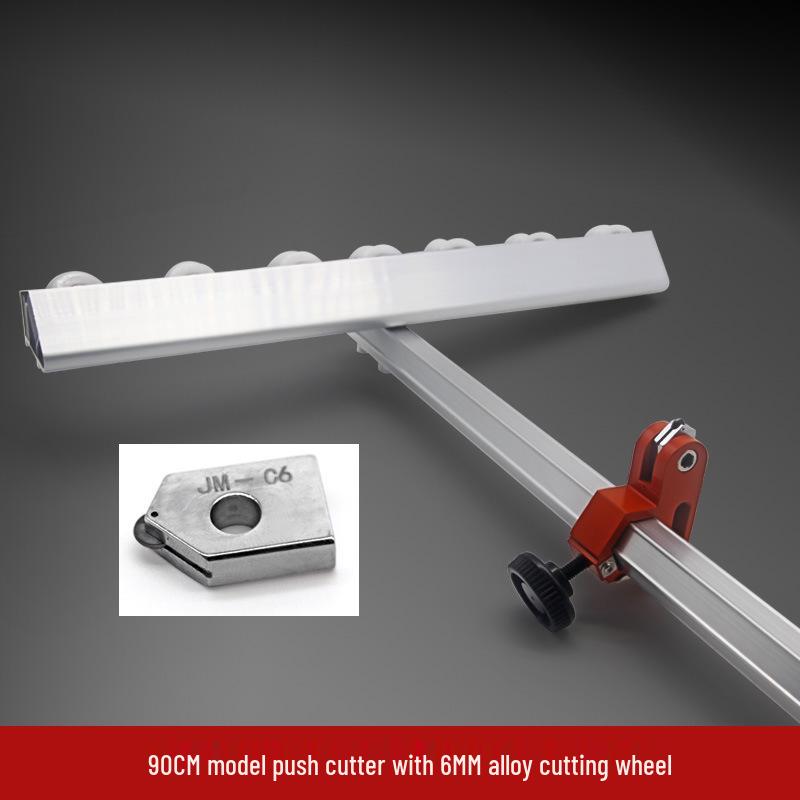 Portable T-shaped Glass Tile Cutter: High-Precision Hand-Push Scoring Roller for Floor and Rock Slab Cutting.