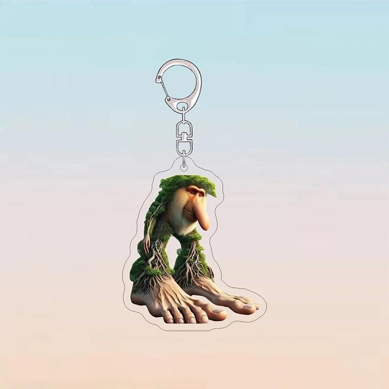 Playful Italian Brainrot Animals Keychains Acrylic Shark Keychain Meme Keyrings Fans Friends Gifts Phone Charms Backpack Pendants