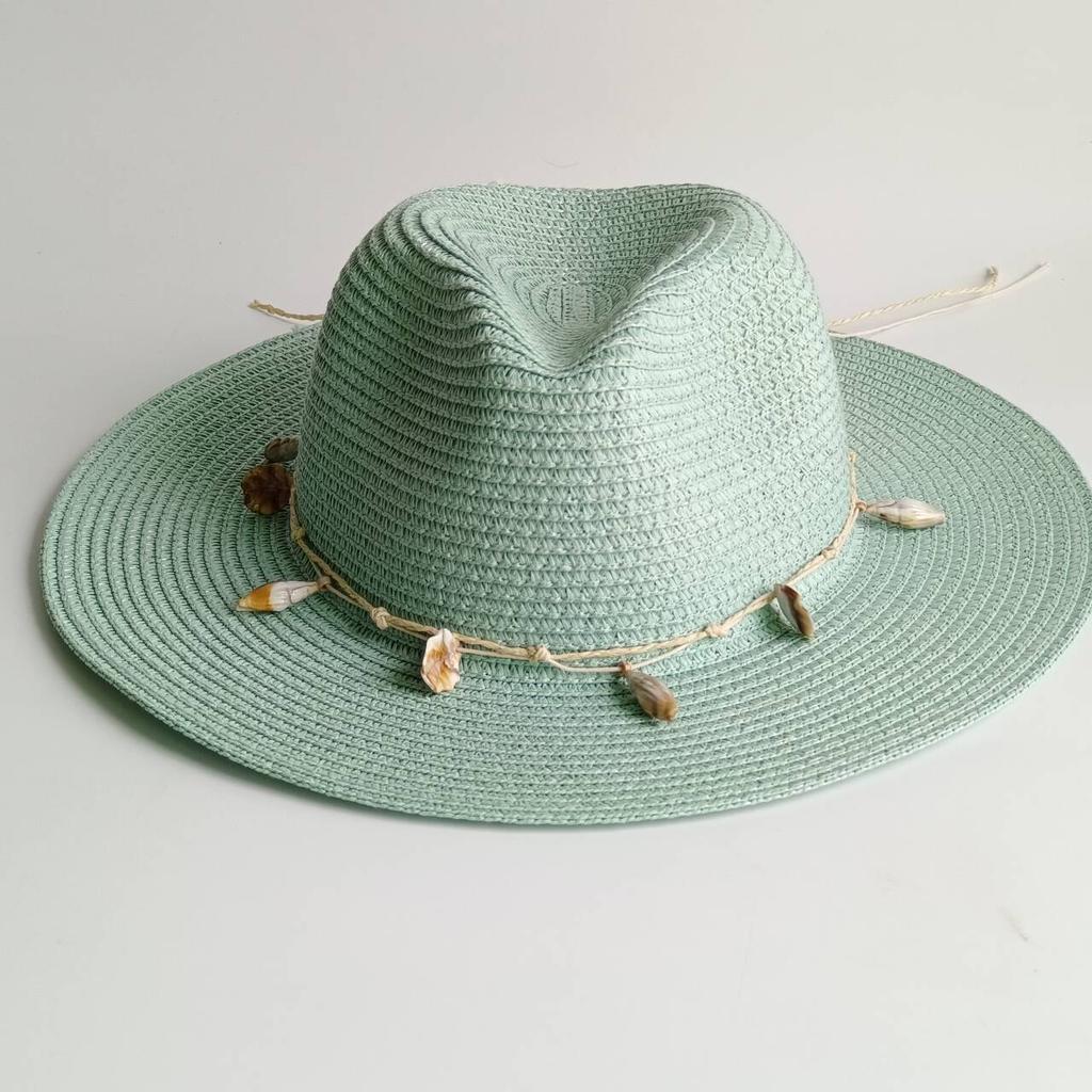 Summer Straw Hat Bohemian Shell Accessories Men and Women Straw Hat Sun Hat Candy Straw Hat Summer Hat  Chapeau