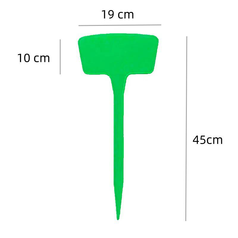 Large Thickened Plastic Ground Stake with Fan-shaped Marking Label for Gardening