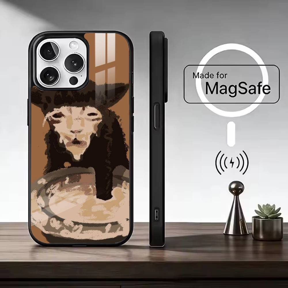 Cat Memes F-Funny Cute Phone Case For iPhone17,16,15,14,13,12,11 Plus,Pro Magnetic For Magsafe Wireless Charging