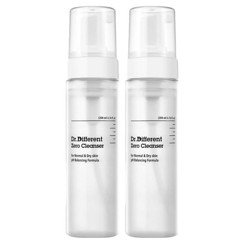 Dr. Different Zero Cleanser for Normal To Dry Skin, 200ml, 2 Pcs