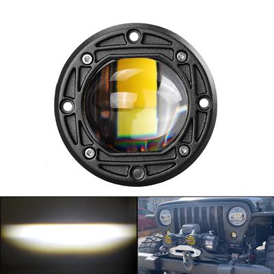 Offroad 3inch Flush Mount Headlight Front Bumper Fog Light Pods White Yelllow Head Lamp for Jeep Ford Toyota 8D Lens Work Light