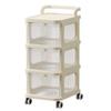 Drawer Storage Cart with Organizer Top Transparent Rolling Storage Cart with Smooth 4 Wheel Roll