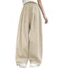 Solid Color Casual Pants Girl Elastic Waist Straight Summer Loose Breathable Wide Leg Pant Children's Summer Trousers