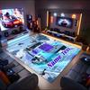 1PC Custom Name Futuristic Truck Journey Theme Floor Mat Ideal for Living Room, Game Rooms, Office, Bedroom,Floor Mat Playful Design