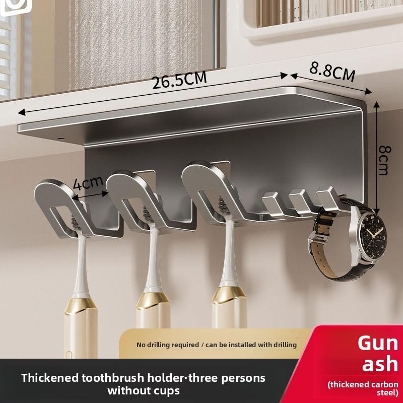 Bathroom Non-perforated Mirror Cabinet Washstand Shelf