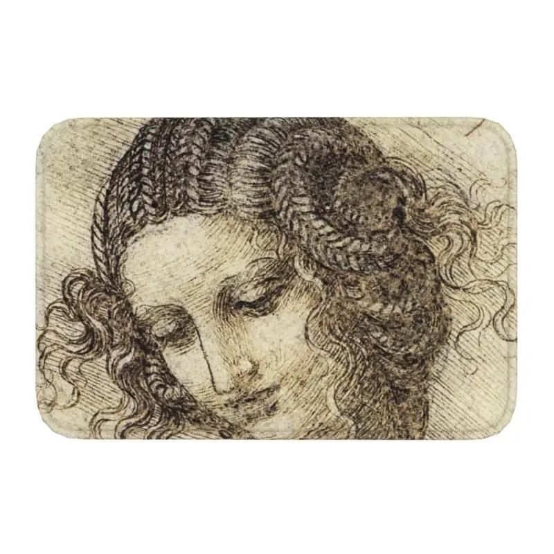 Personalized Classic Mona Lisa By Leonardo Da Vinci Doormat Mat Anti-Slip Painting Art Kitchen Bathroom Bedroom Rug Carpet
