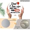 2D Flat Aluminum Decorative Plaques and Signs Featuring Fun Dad Quotes, Available in Various Sizes. The "Dad, I Love You More Than YouTube" Message