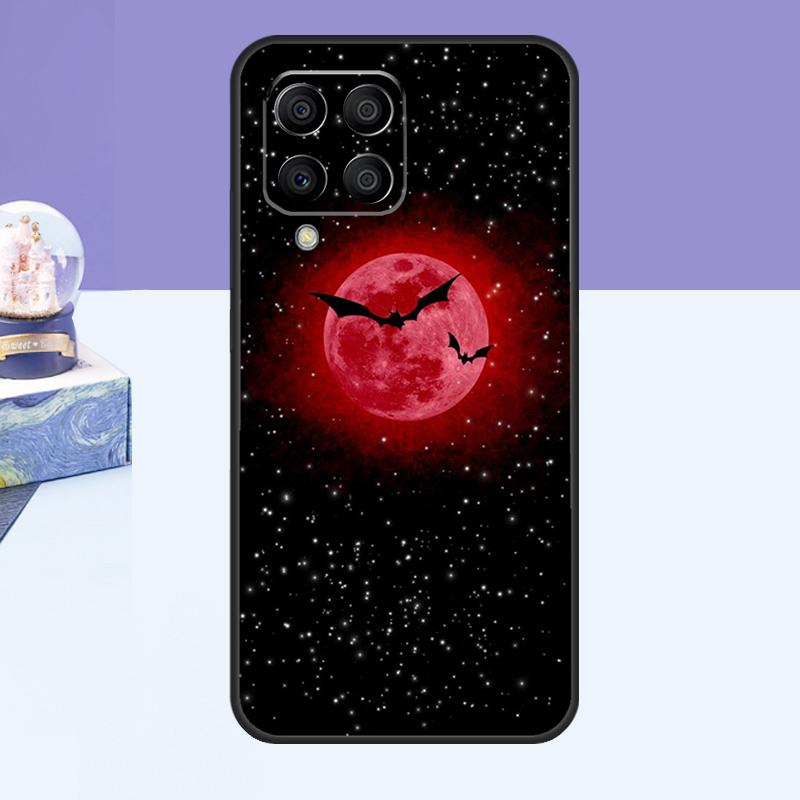 

Чехол с готическими летучими мышами и полной луной для Samsung Galaxy M11 M31 M20 M35 M55 M15 M32 M16 M36 M56 M54 M23 M52 M34 M14 M13 M53 Samsung M34 5G