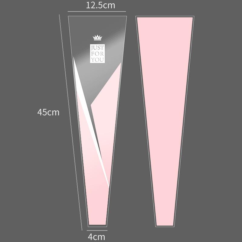 48/50Pcs Transparent Single Rose Flower Packaging Bag Gift Wrapping Paper Wedding Floral Package Valentine'S Day Party Decor