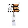 Glitter Acrylic Easy To Pull Badge Telescopic Buckle 360° Rotation Retractable Doctor Nurse Badge Reel Bottle Id Card Holder