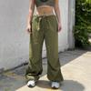 Spring and Summer Women's Pants Loose Personality Street Solid Color Straight Loose Low Waist Casual Pants