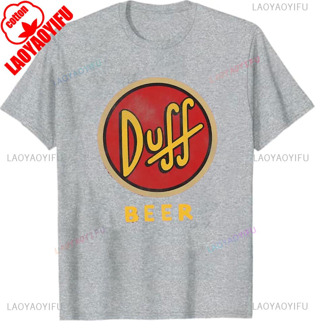 Duff Pivo Unisex Tričko Dárek pro fanouška Moe's Bar Pití Homer Simpson Duffman Oblečení Vtipné TV Show Tričko Vintage Kreslené Zboží bavlna