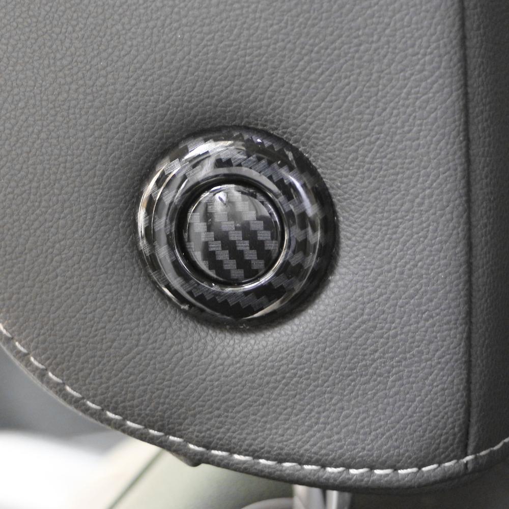 Für Volkswagen T-Roc TROC 2018 2019 2020 2021 2022 2023 ABS Carbon Fiber Matte Kopfstütze Kopfstütze Einstellung Abdeckung trim Innen Zubehör