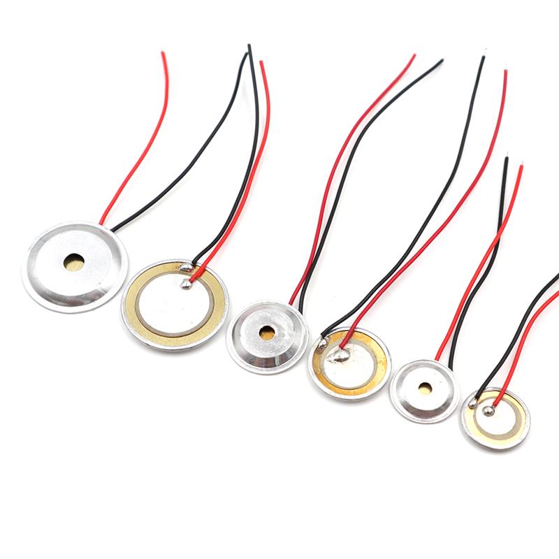 10pcs For Audio Buzzer Piezoelectric Piezo Ceramic Wafer Plate Dia 12/15/18/20/27/35/50MM With Wire Buzzer Loudspeaker