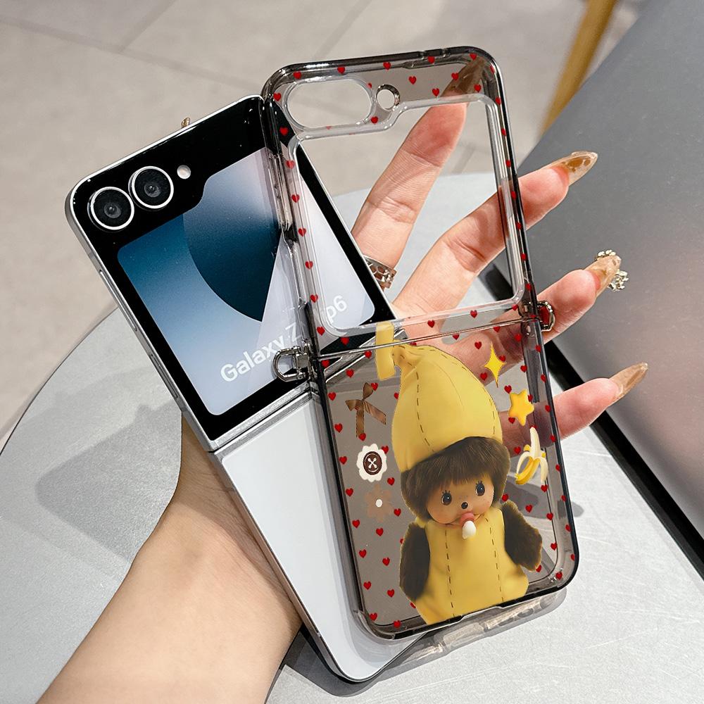 

Ins Cute M-Monchhichis Metal Connector Phone Case for Motorola Razr 40 50 60 Ultra Candy Color Soft TPU Cover Razr 60