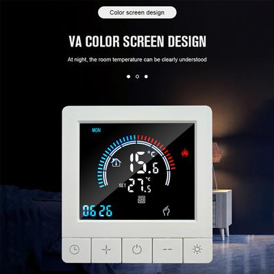 Programmable Digital Thermostat with Child Lock LCD Display NTC Sensor Electric Heating Warm Floor