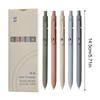 5Pcs Stress Relief Carbon Gel Pens Set High Value Rainbow Press Type Quick Drying for Students Nurses Journal Office Supplies