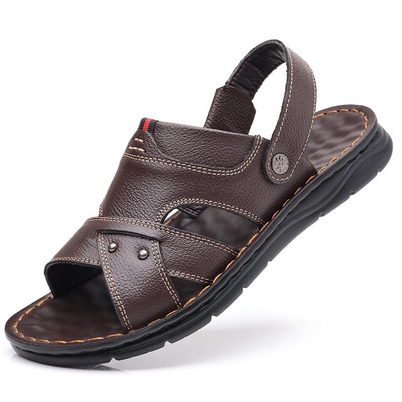 2025 Herren Sandalen mit dicker Sohle für Freizeit und Strand - Sommer Outdoor Schuhe für Mittelalte & Ältere