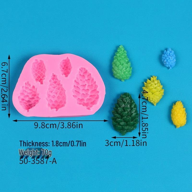 

DIY 3D Pinecone Chocolate & Fondant Mold for Cake Decoration